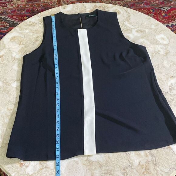 Lauren Ralph Lauren Black & White Sleeveless Top - Picture 12 of 12